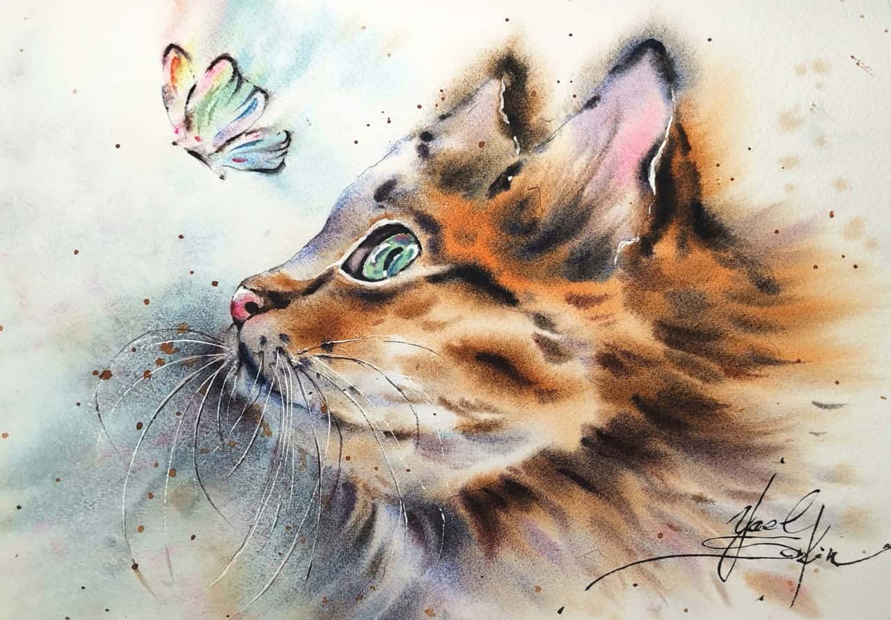 Animals painting Original watercolor painting